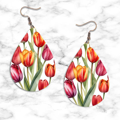 Spring Flowers Teardrop Earring Collection - 16 - jewelry