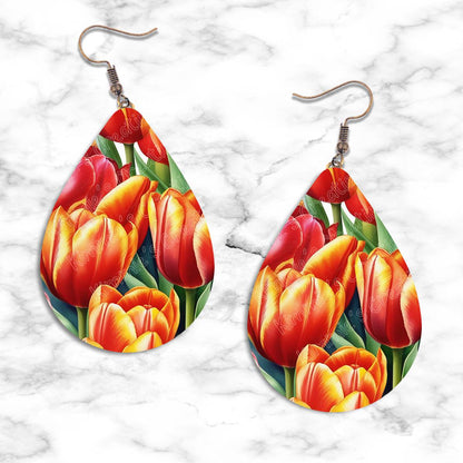 Spring Flowers Teardrop Earring Collection - 18 - jewelry