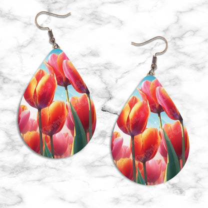 Spring Flowers Teardrop Earring Collection - 20 - jewelry