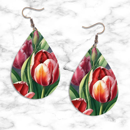 Spring Flowers Teardrop Earring Collection - 22 - jewelry