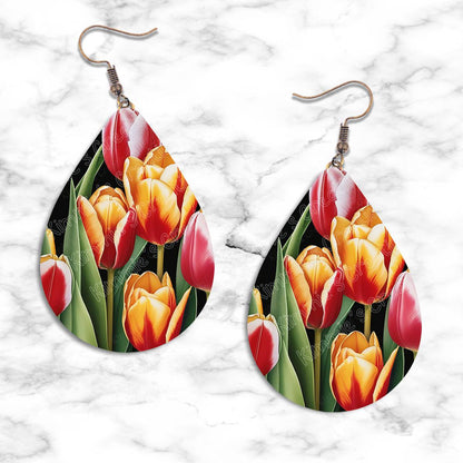 Spring Flowers Teardrop Earring Collection - 23 - jewelry