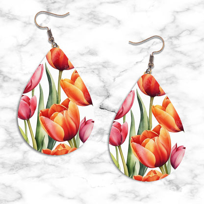Spring Flowers Teardrop Earring Collection - 24 - jewelry