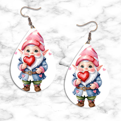 Gnome Valentines Teardrop Earring Collection - 01 - jewelry