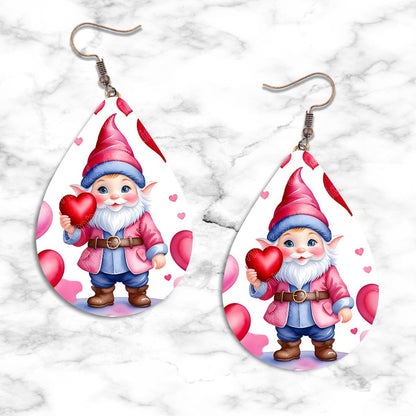 Gnome Valentines Teardrop Earring Collection - 03 - jewelry