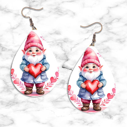 Gnome Valentines Teardrop Earring Collection - 04 - jewelry