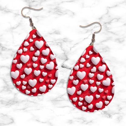 Valentines Hearts Teardrop Earring Collection - 01 - jewelry