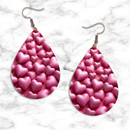 Valentines Hearts Teardrop Earring Collection - 04 - jewelry