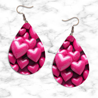 Valentines Hearts Teardrop Earring Collection - 10 - jewelry
