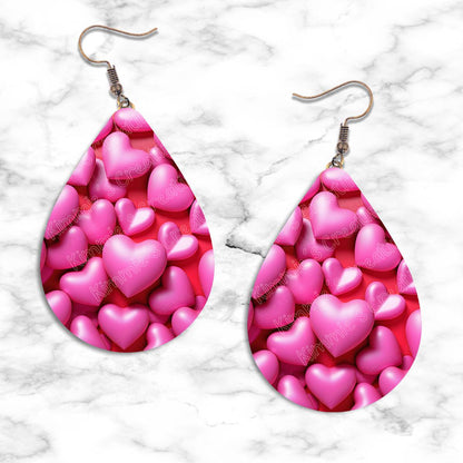 Valentines Hearts Teardrop Earring Collection - 11 - jewelry
