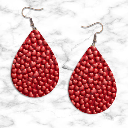 Valentines Hearts Teardrop Earring Collection - 16 - jewelry