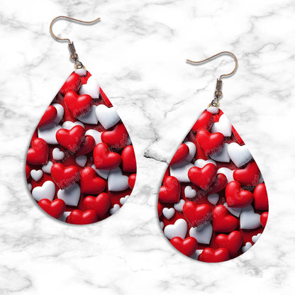 Valentines Hearts Teardrop Earring Collection - 19 - jewelry