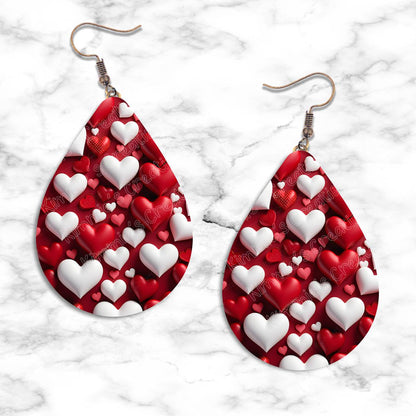 Valentines Hearts Teardrop Earring Collection - 23 - jewelry