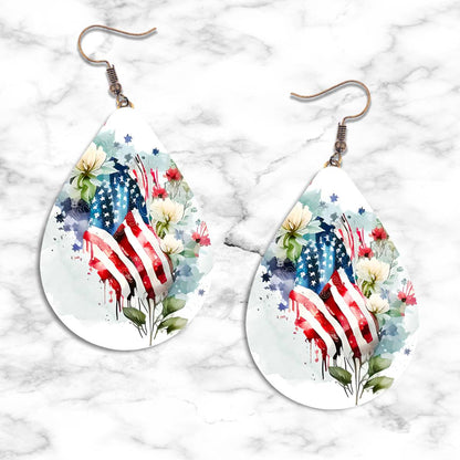 Patriotic Teardrop Earring Collection - 07 - jewelry