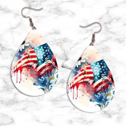 Patriotic Teardrop Earring Collection - 08 - jewelry