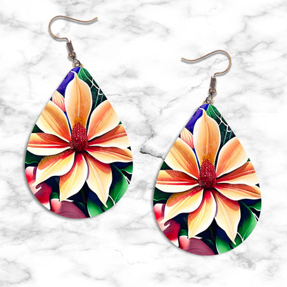 Poinsettia Teardrop Earring Collection - 04 - jewelry
