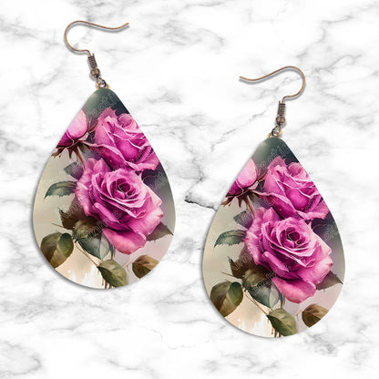 Roses Teardrop Earring Collection - 06 - jewelry