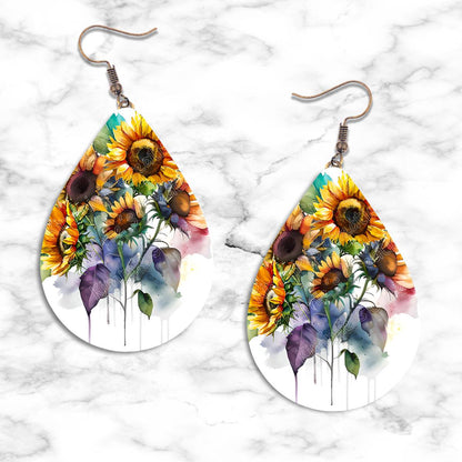Sunflower Designs Teardrop Earring Collection - Kimmie's Creations L.L.C.