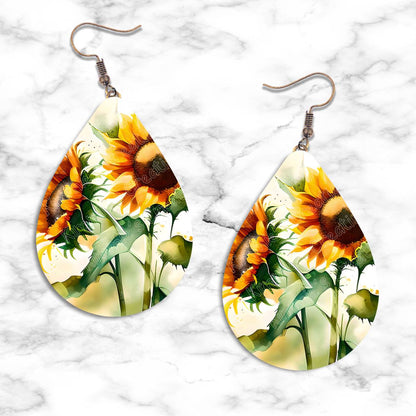Sunflower Designs Teardrop Earring Collection - Kimmie's Creations L.L.C.
