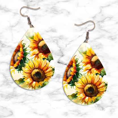 Sunflower Designs Teardrop Earring Collection - Kimmie's Creations L.L.C.
