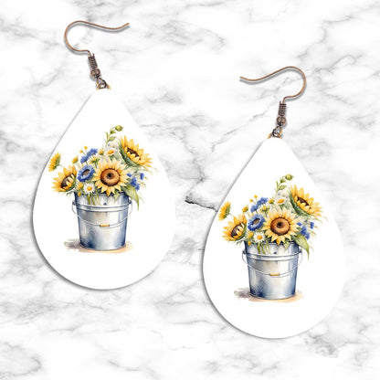 Sunflower Designs Teardrop Earring Collection - Kimmie's Creations L.L.C.