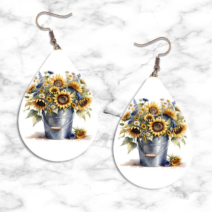 Sunflower Designs Teardrop Earring Collection - Kimmie's Creations L.L.C.