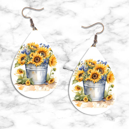 Sunflower Designs Teardrop Earring Collection - Kimmie's Creations L.L.C.