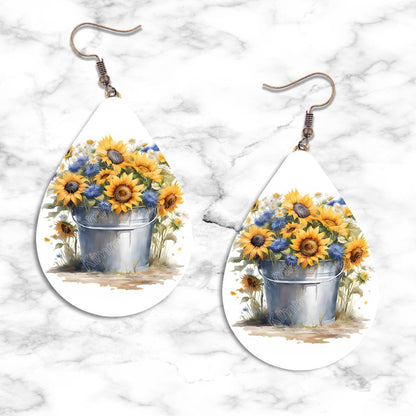 Sunflower Designs Teardrop Earring Collection - Kimmie's Creations L.L.C.