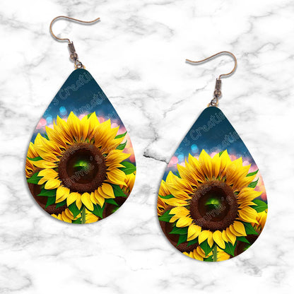 Sunflower Designs Teardrop Earring Collection - Kimmie's Creations L.L.C.