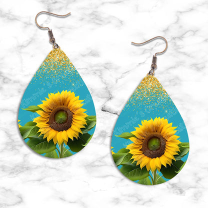 Sunflower Designs Teardrop Earring Collection - Kimmie's Creations L.L.C.
