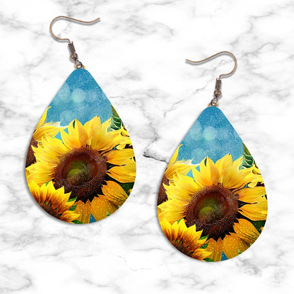 Sunflower Designs Teardrop Earring Collection - Kimmie's Creations L.L.C.