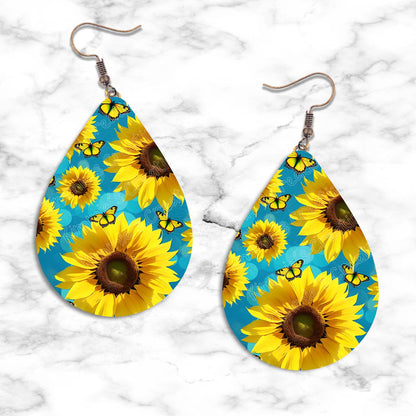 Sunflower Designs Teardrop Earring Collection - Kimmie's Creations L.L.C.