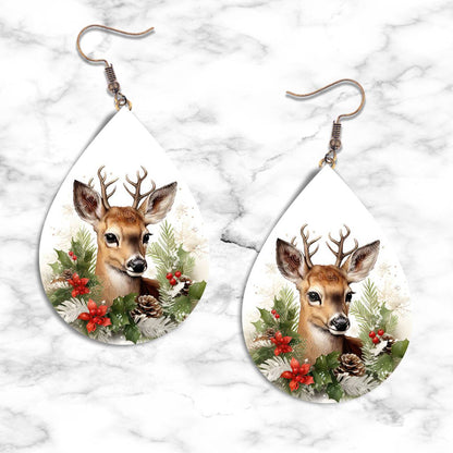 Christmas Reindeer Teardrop Earring Collection - Kimmie's Creations L.L.C.