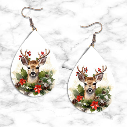Christmas Reindeer Teardrop Earring Collection - Kimmie's Creations L.L.C.