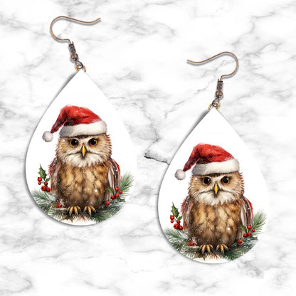 Owl Christmas Teardrop Earring Collection - 09 - jewelry