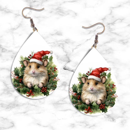 Mouse Christmas Teardrop Earring Collection - 05 - jewelry