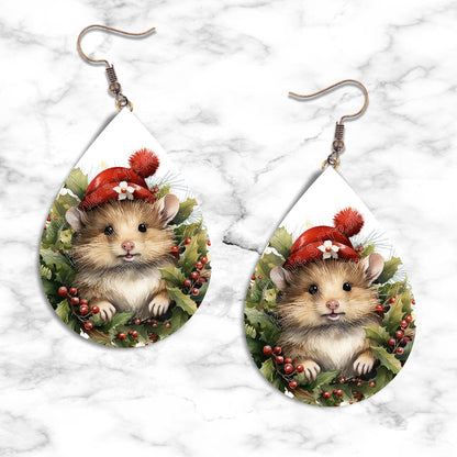 Mouse Christmas Teardrop Earring Collection - 10 - jewelry