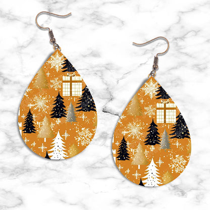 Christmas Teardrop Designs Earring Collection - 04 - jewelry