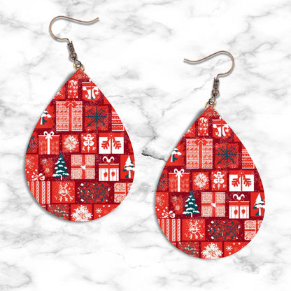 Christmas Teardrop Designs Earring Collection - 07 - jewelry
