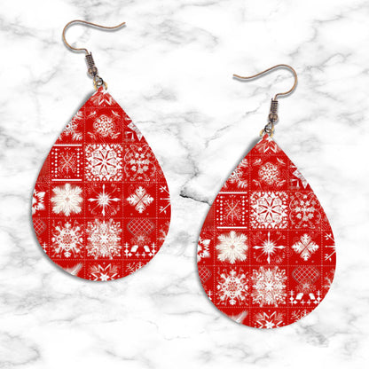 Christmas Teardrop Designs Earring Collection - 08 - jewelry