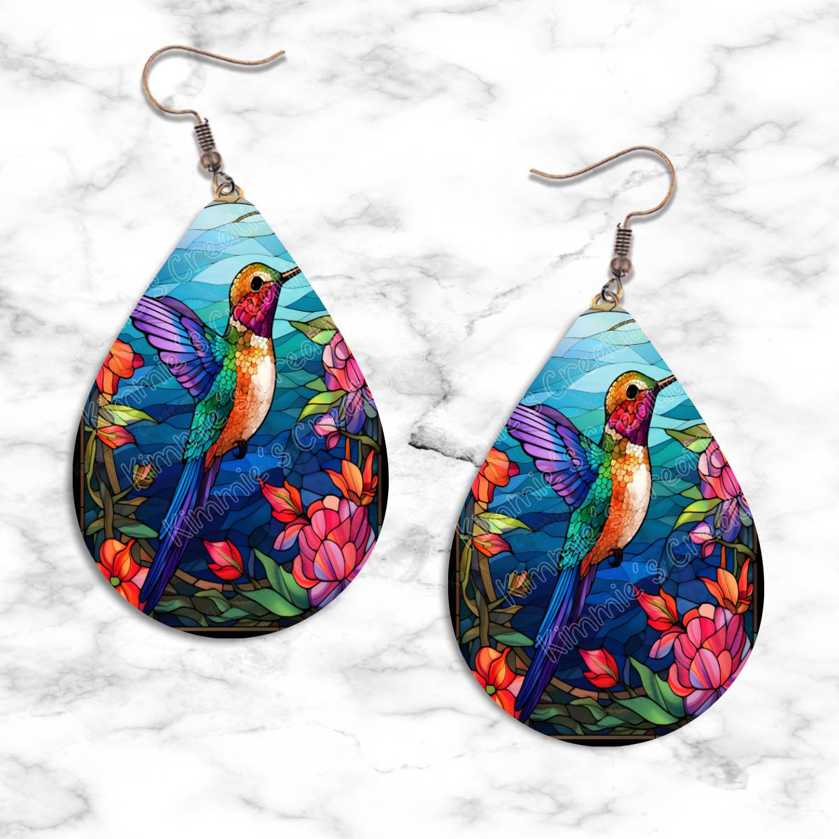 Hummingbird Teardrop Earring Collection - 01 - jewelry