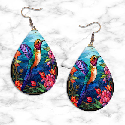 Hummingbird Teardrop Earring Collection - 01 - jewelry