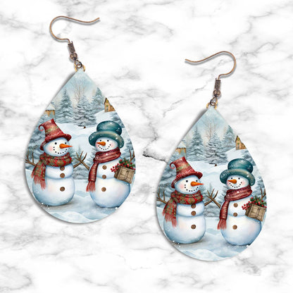 Snowman Teardrop Earring Collection - 01 - jewelry