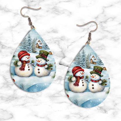 Snowman Teardrop Earring Collection - 03 - jewelry