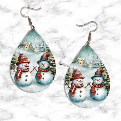 Snowman Teardrop Earring Collection - 04 - jewelry