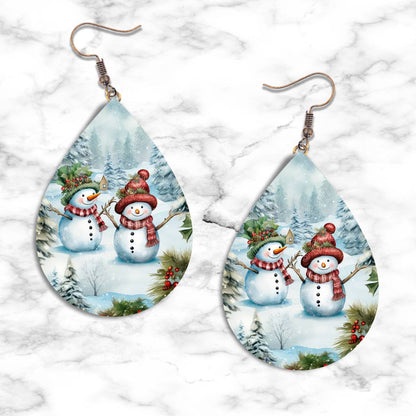 Snowman Teardrop Earring Collection - 05 - jewelry