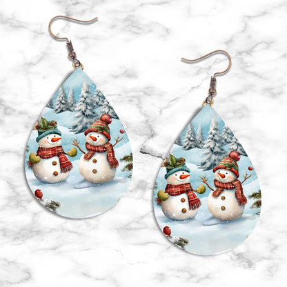 Snowman Teardrop Earring Collection - 06 - jewelry