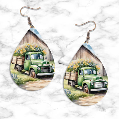 Vintage Truck Teardrop Earring Collection - 04 - jewelry