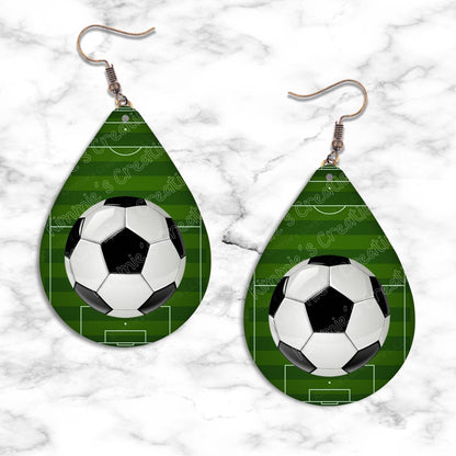 Soccer Field Teardrop Earrings - jewelry