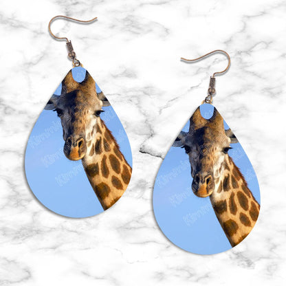 Giraffe Teardrop Earrings - jewelry