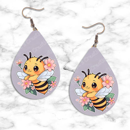 Cute Honeybee Teardrop Earring Collection - 01 / Standard - jewelry